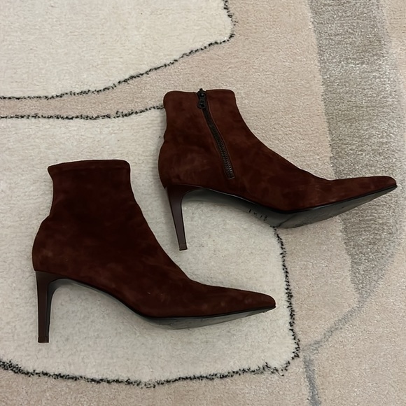 Rag and bone sock booties in brown suede - Picture 3 of 5